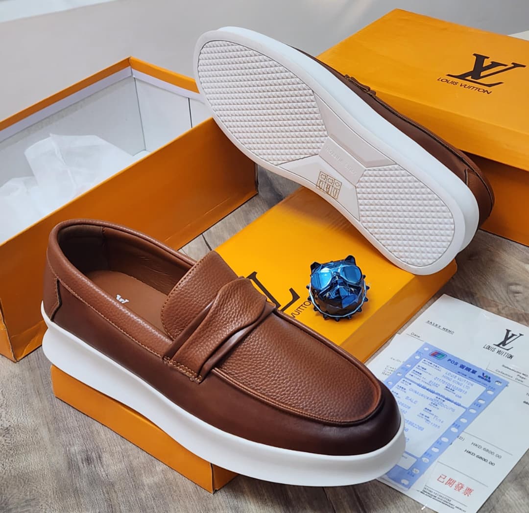 Men’s Brown Leather Platform Loafers Men’s Brown Leather Platform Loafers