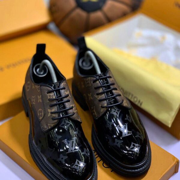 Black Patent Toe Derby Shoes