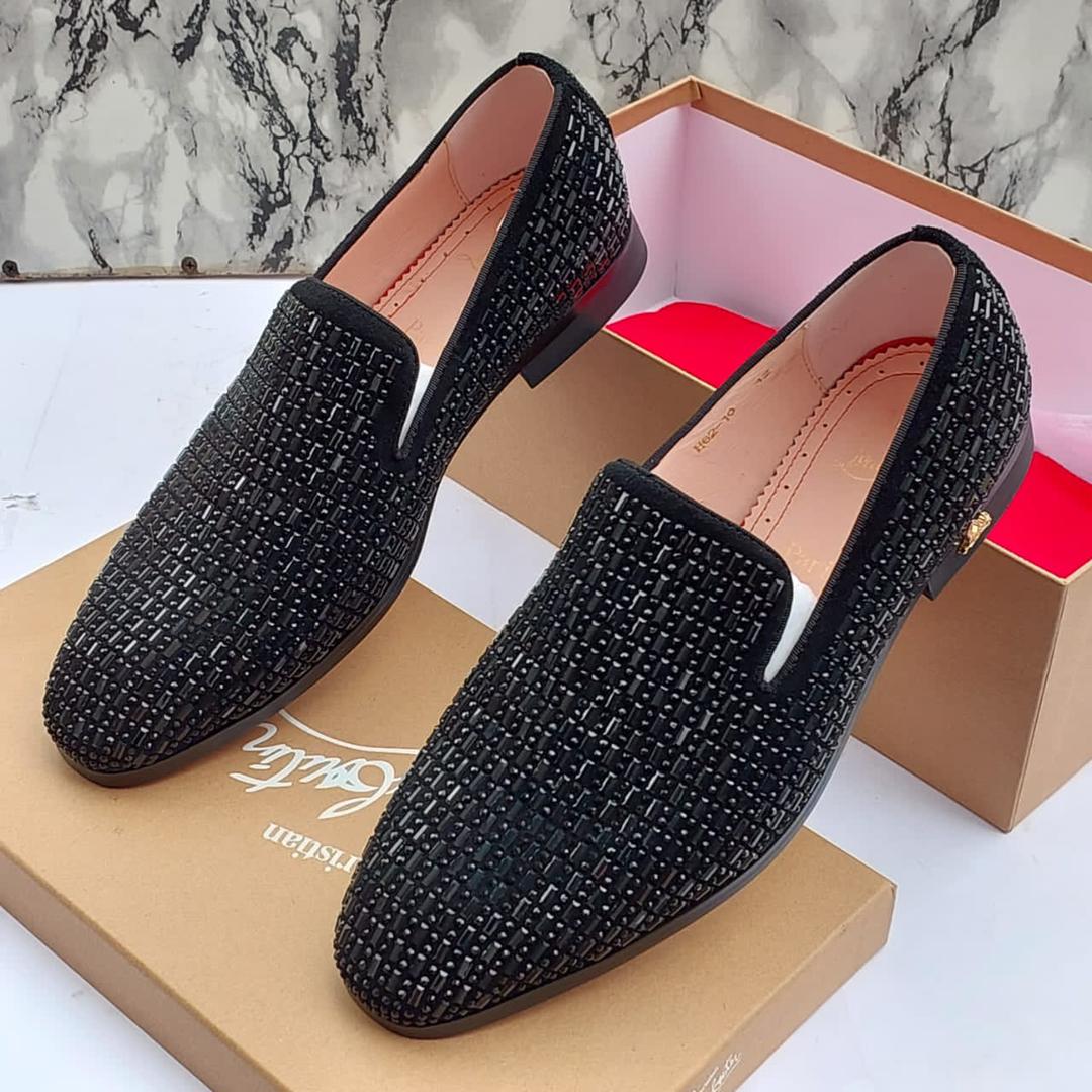Erphpre Paul Mens Black Studded Rhinestone Dress Loafers Erphpre Paul Mens Black Studded Rhinestone Dress Loafers