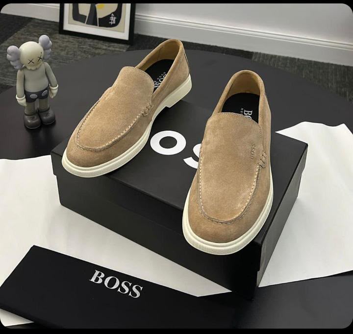 Hugo Boss Mens Beige Suede Slip On Loafers Hugo Boss Mens Beige Suede Slip On Loafers
