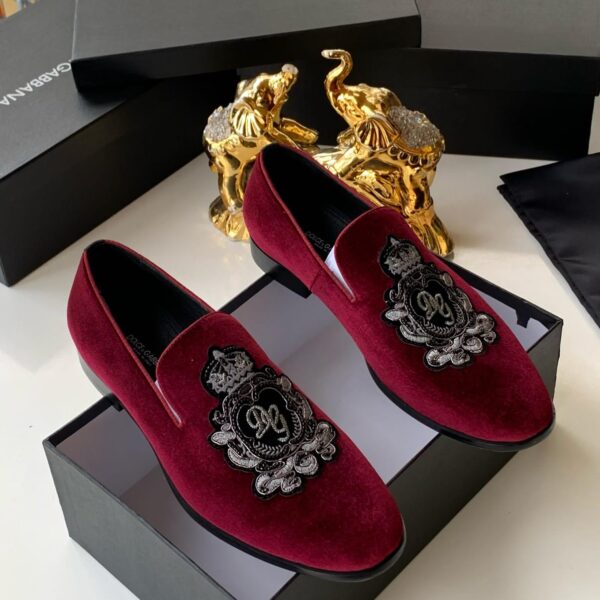 Mens Bordeaux Red Velvet Slippers