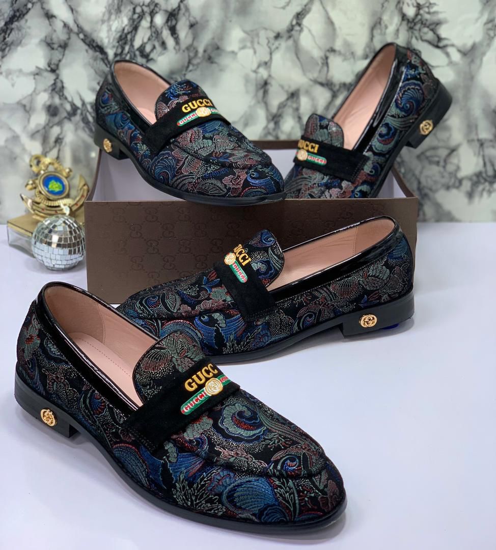 Mens Multicoloured Jacquard Pattern Loafers Mens Multicoloured Jacquard Pattern Loafers