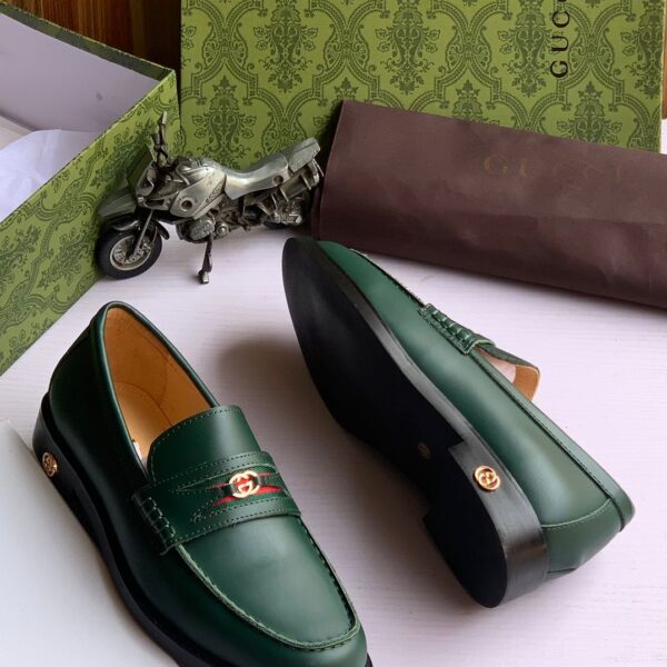 Red Green Web Detail Interlocking G Luxury Shoes