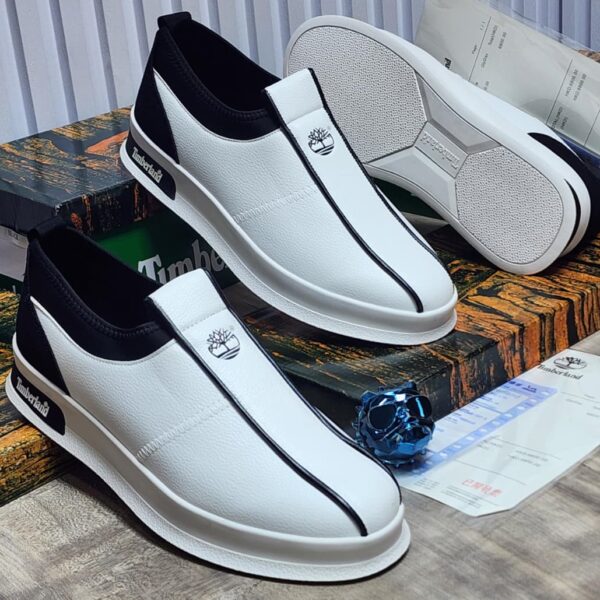 Timberland White and Black Slip On Casual Shoes