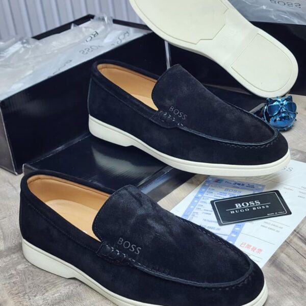 Hugo Boss Black Suede Slip On Casual Loafers