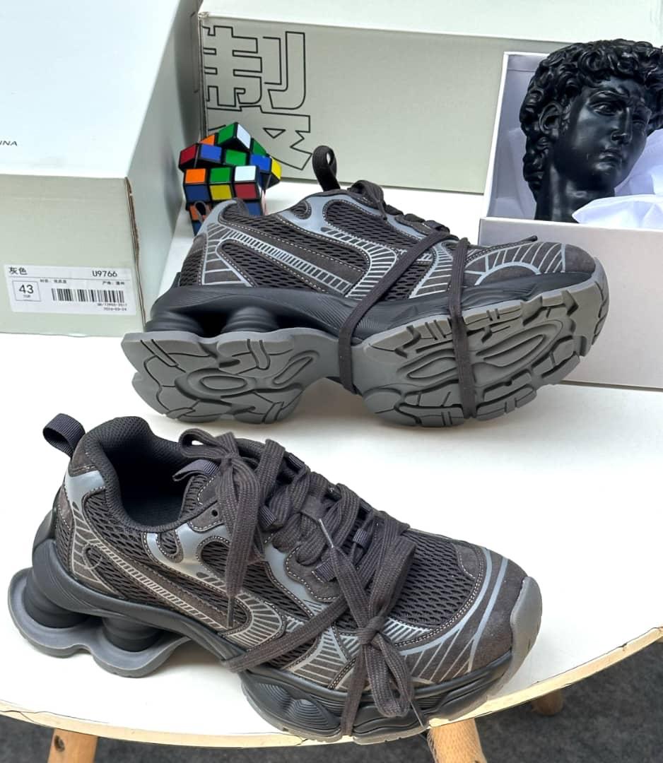 Dark Grey Chunky Mesh Sneakers Dark Grey Chunky Mesh Sneakers