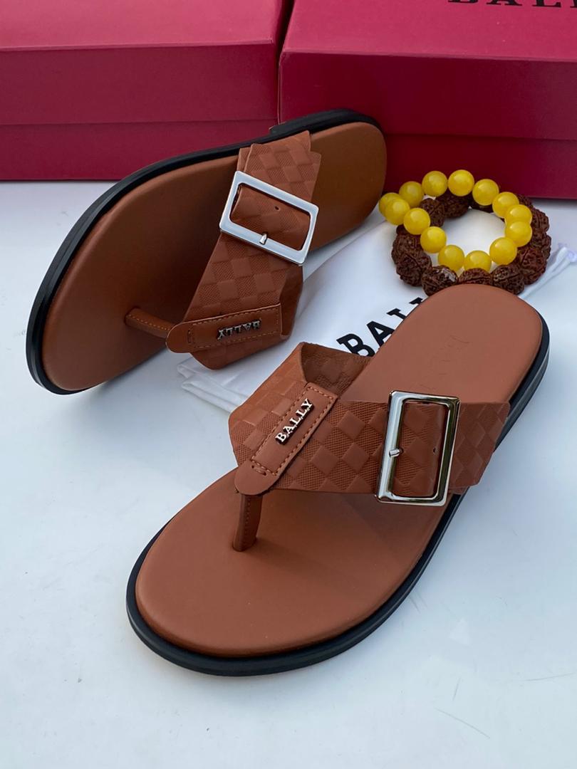Bally brown leather slip on sandals Bally brown leather slip on sandals