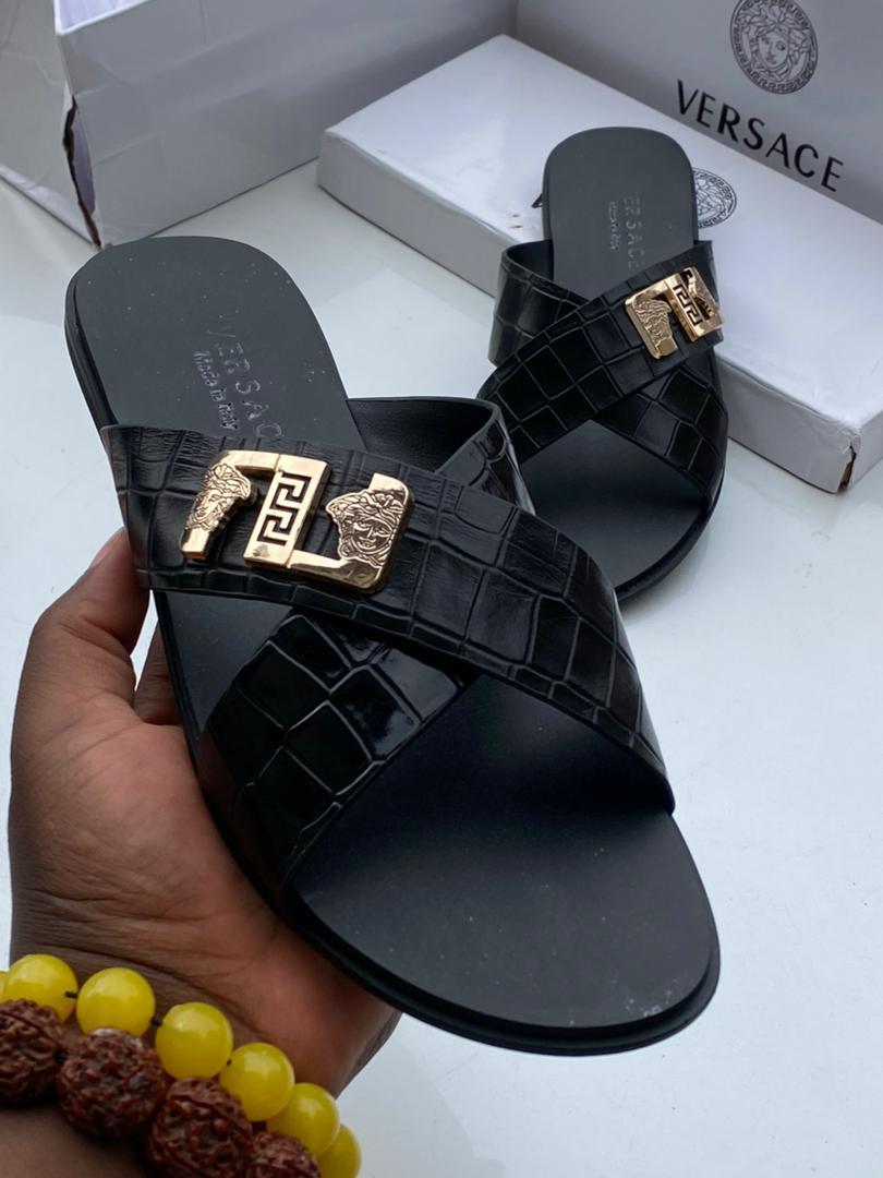 black croc textured slide sandals black croc textured slide sandals