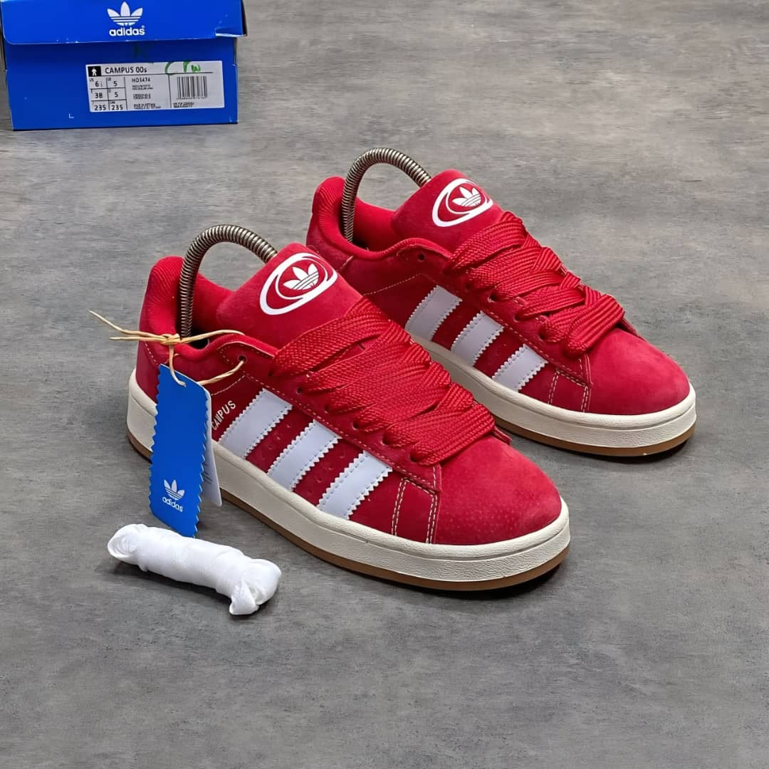WhatsApp Image 2026-10-12 at 2.34.41 PM (3) Adidas Campus 00s Better Scarlet Cloud White Off White Mens Luxury Suede Sneakers Casual Shoes