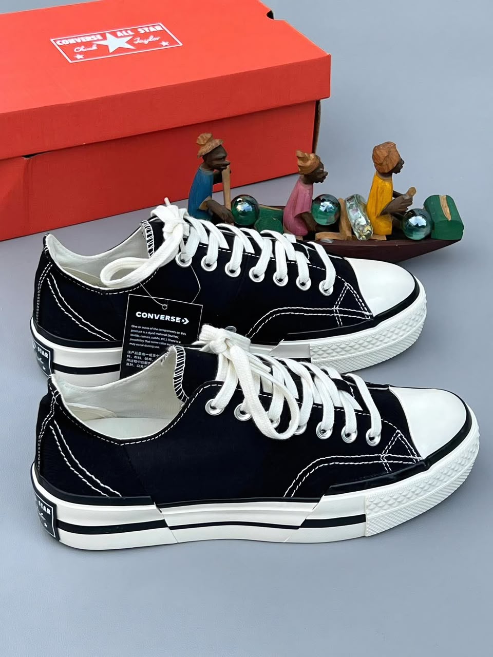 Black White Converse Chuck Taylor Low Asymmetric Cut Out Mens Designer Sneakers Luxury Casual Black White Converse Chuck Taylor Low Asymmetric Cut Out Mens Designer Sneakers Luxury Casual
